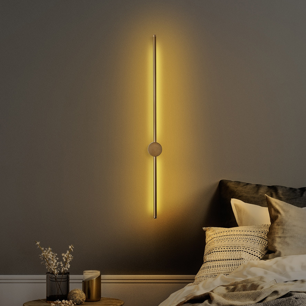 Sword Large Metal Wall Light in Gold
