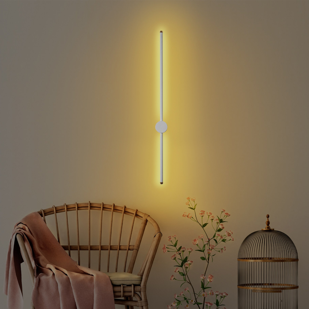Sword Large Metal Wall Light in White