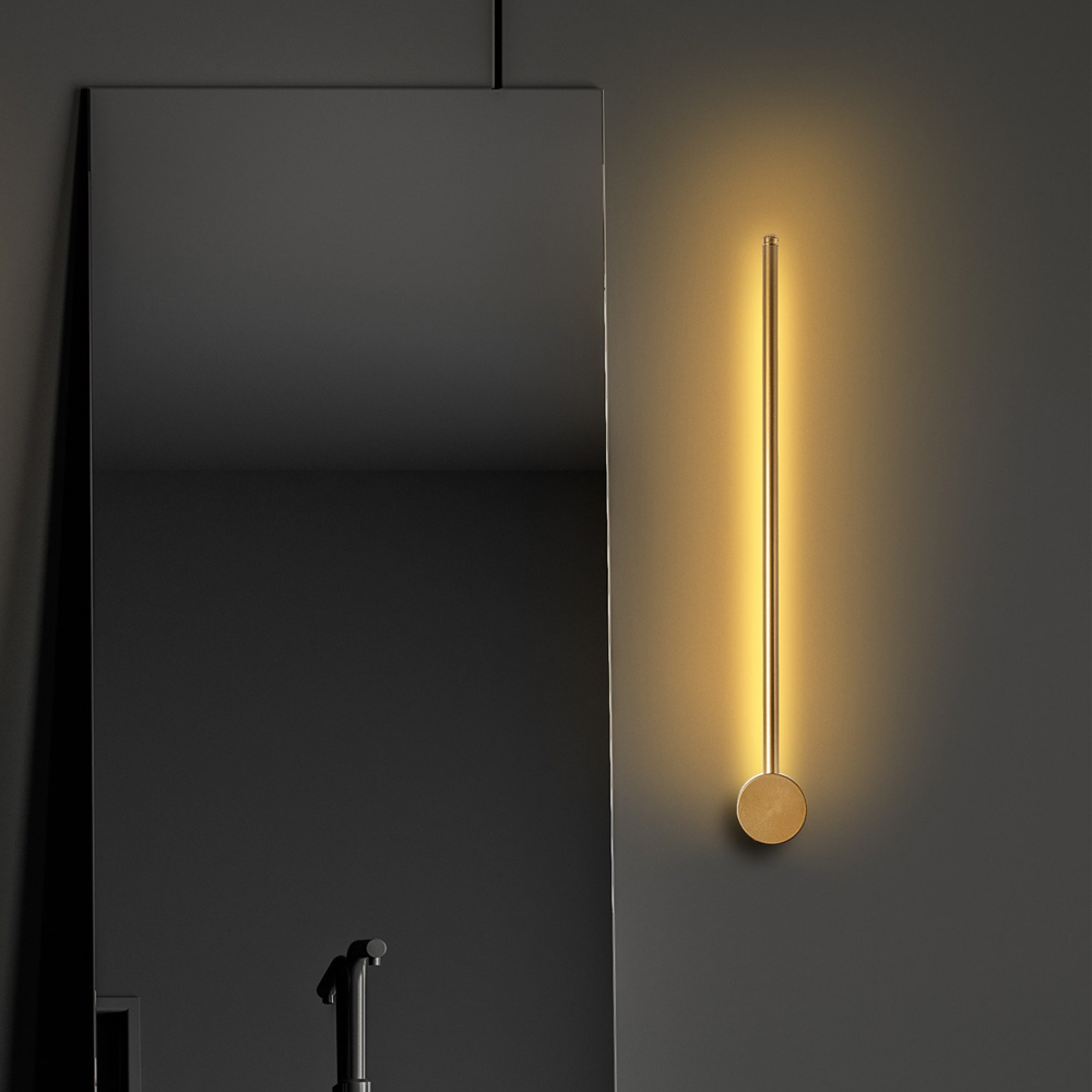 Sword Small Metal Wall Light in Gold