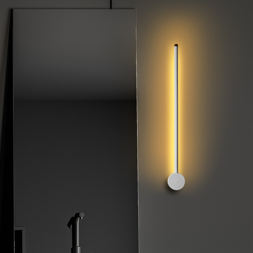 Sword Small Metal Wall Light in White