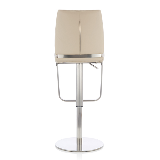 Sycota Faux Leather Swivel Gas-Lift Bar Stool In Taupe_3