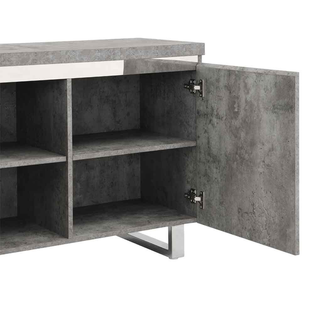 Sydney Wooden Sideboard with 3 Doors and 3 Drawers in Concrete