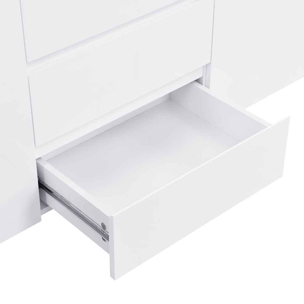 Sydney High Gloss Sideboard with 3 Doors and 3 Drawers in White