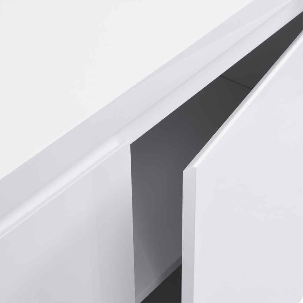 Sydney High Gloss Sideboard with 3 Doors and 3 Drawers in White