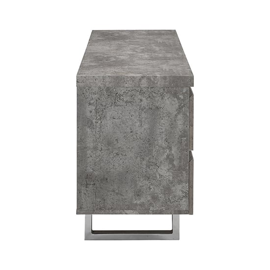 Sydney Wooden TV Stand With 4 Drawers In Concrete Effect_7