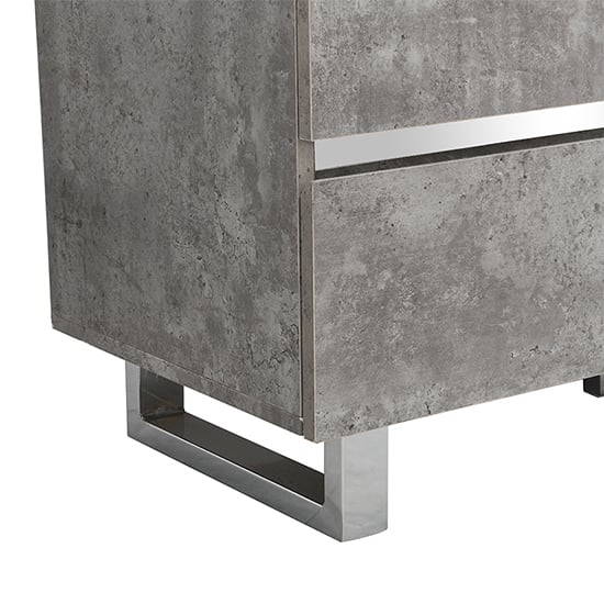 Sydney Wooden TV Stand With 4 Drawers In Concrete Effect_8