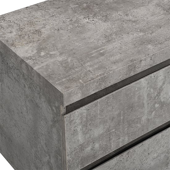 Sydney Wooden TV Stand With 4 Drawers In Concrete Effect