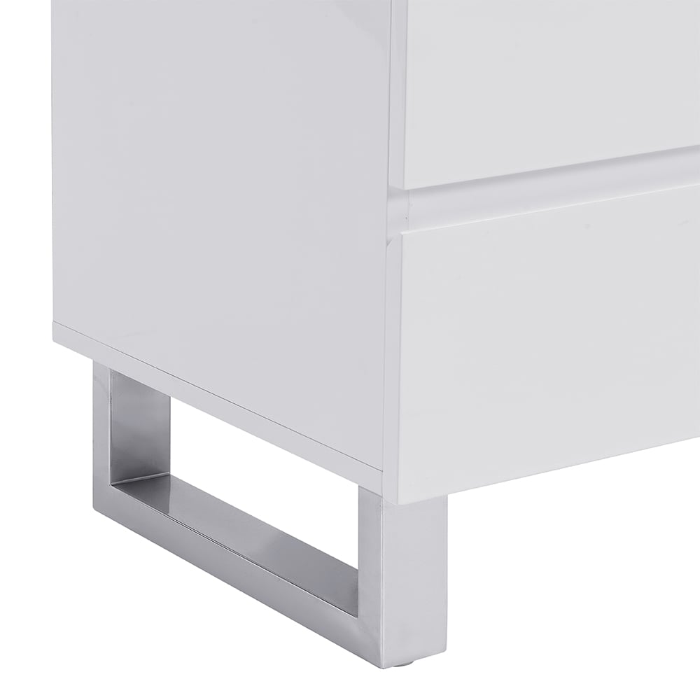 Sydney High Gloss Chest Of 4 Drawers In White