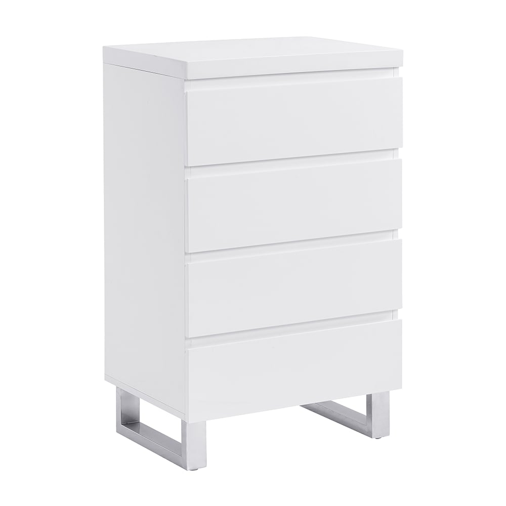 Sydney High Gloss Chest Of 4 Drawers In White