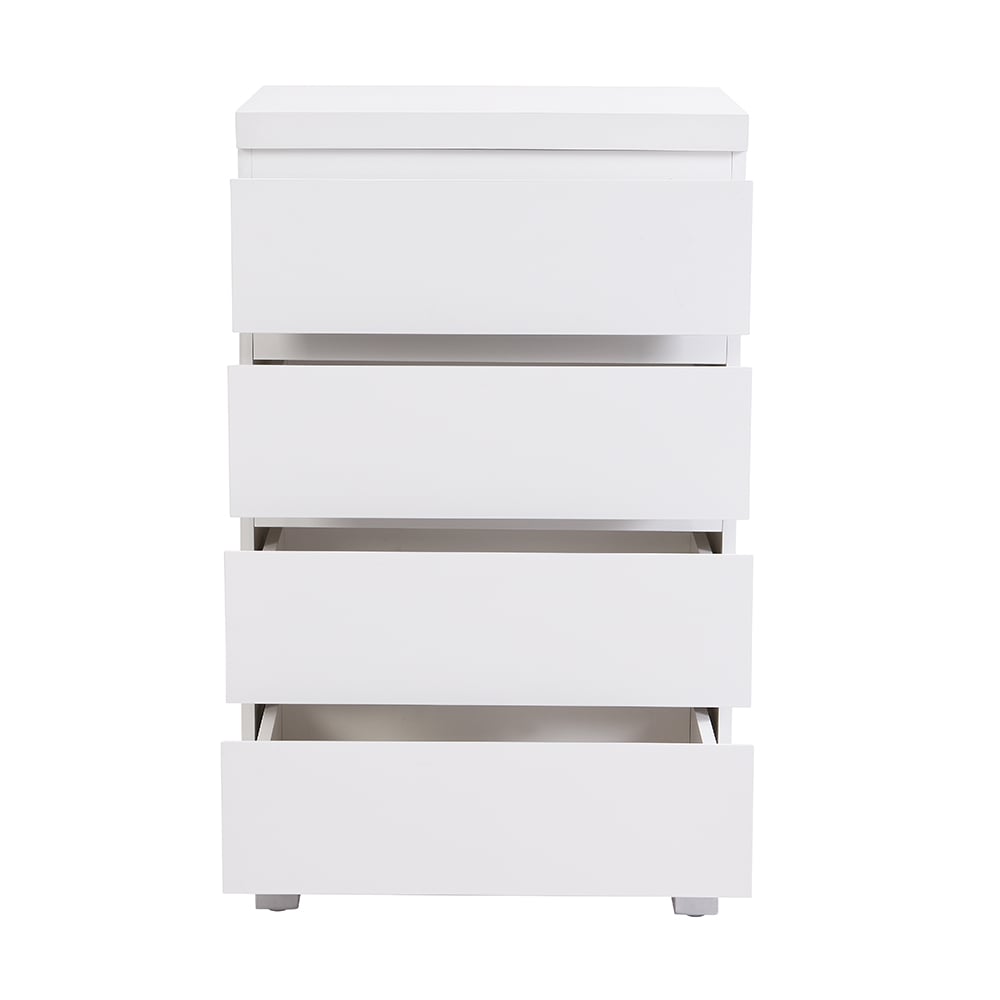 Sydney High Gloss Chest Of 4 Drawers In White