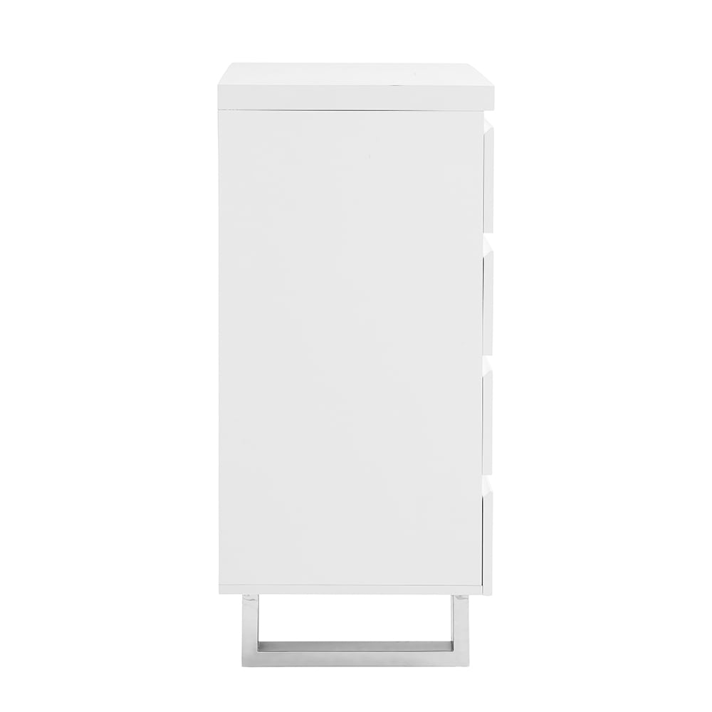 Sydney High Gloss Chest Of 4 Drawers In White