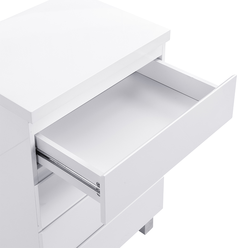 Sydney High Gloss Chest Of 4 Drawers In White