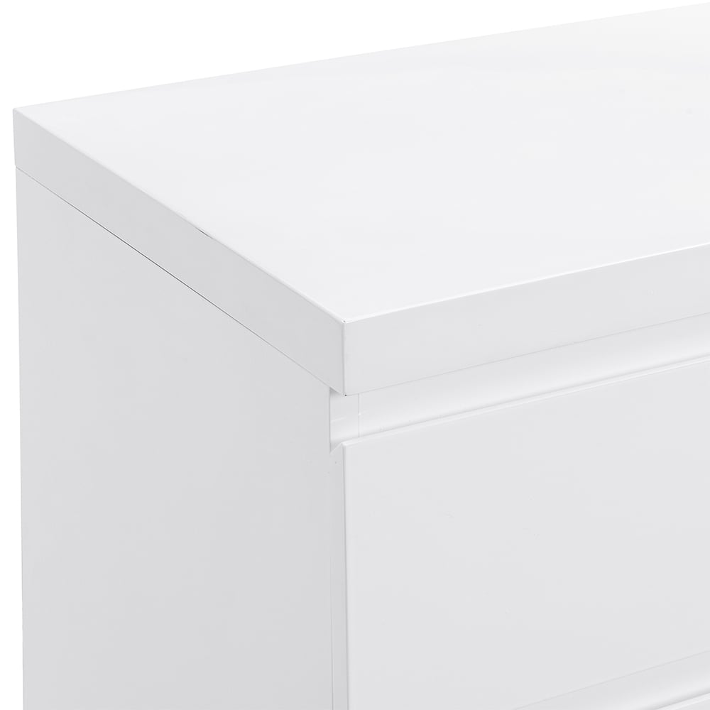 Sydney High Gloss Chest Of 4 Drawers In White