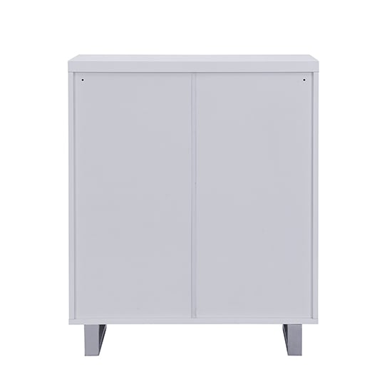 Sydney High Gloss Shoe Cabinet With 2 Door 1 Drawer In White_5
