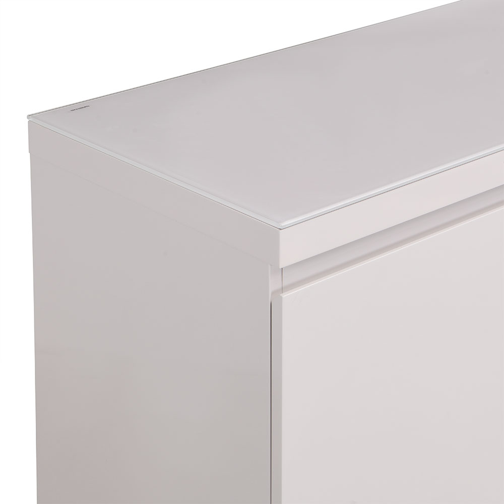 Sydney High Gloss Sideboard with 2 Doors 3 Drawers in Cashmere