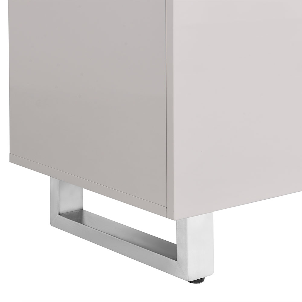 Sydney High Gloss Sideboard with 2 Doors 3 Drawers in Cashmere
