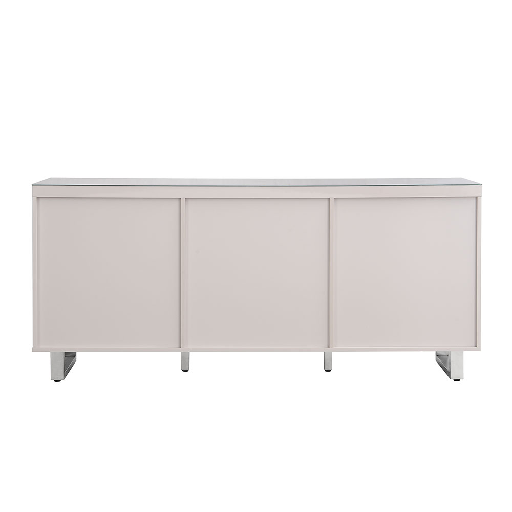 Sydney High Gloss Sideboard with 2 Doors 3 Drawers in Cashmere