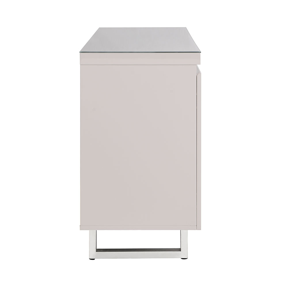 Sydney High Gloss Sideboard with 2 Doors 3 Drawers in Cashmere
