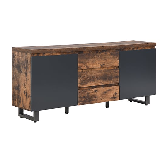 Sydney Sideboard With 2 Door 3 Drawer In Rustic Oak