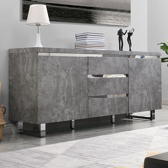 Buffet Cabinet Kitchen Dining Room Storage Organizer Sideboard Console Grey  Gray