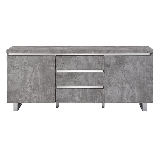 Sydney Large Sideboard With 2 Door 3 Drawer In Concrete Effect_4