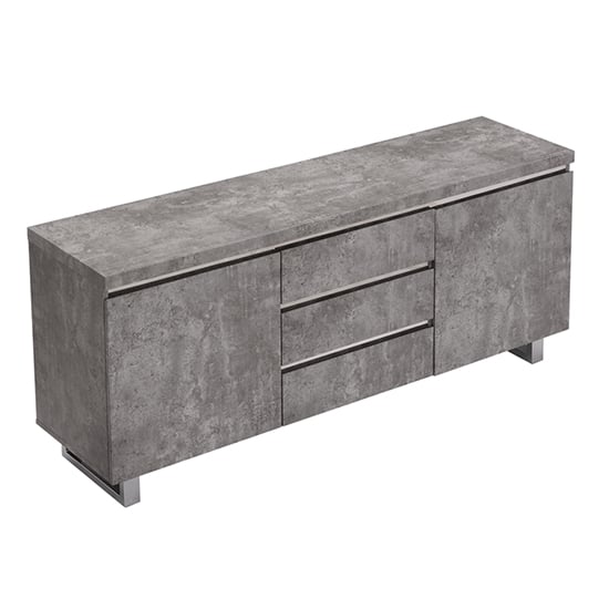 Sydney Large Sideboard With 2 Door 3 Drawer In Concrete Effect_6