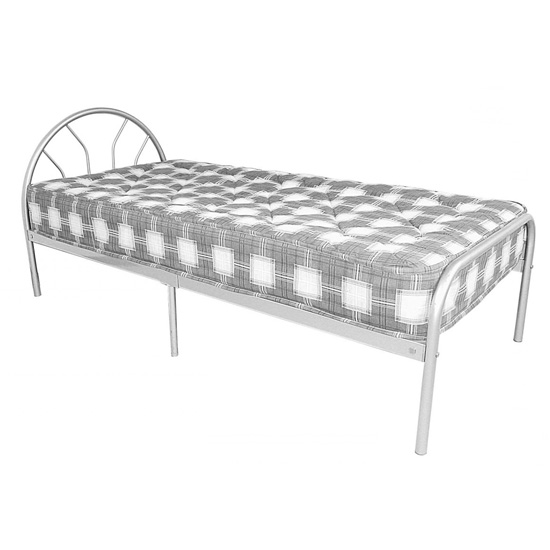 Sydney Metal Single Bed In Silver Furniture in Fashion