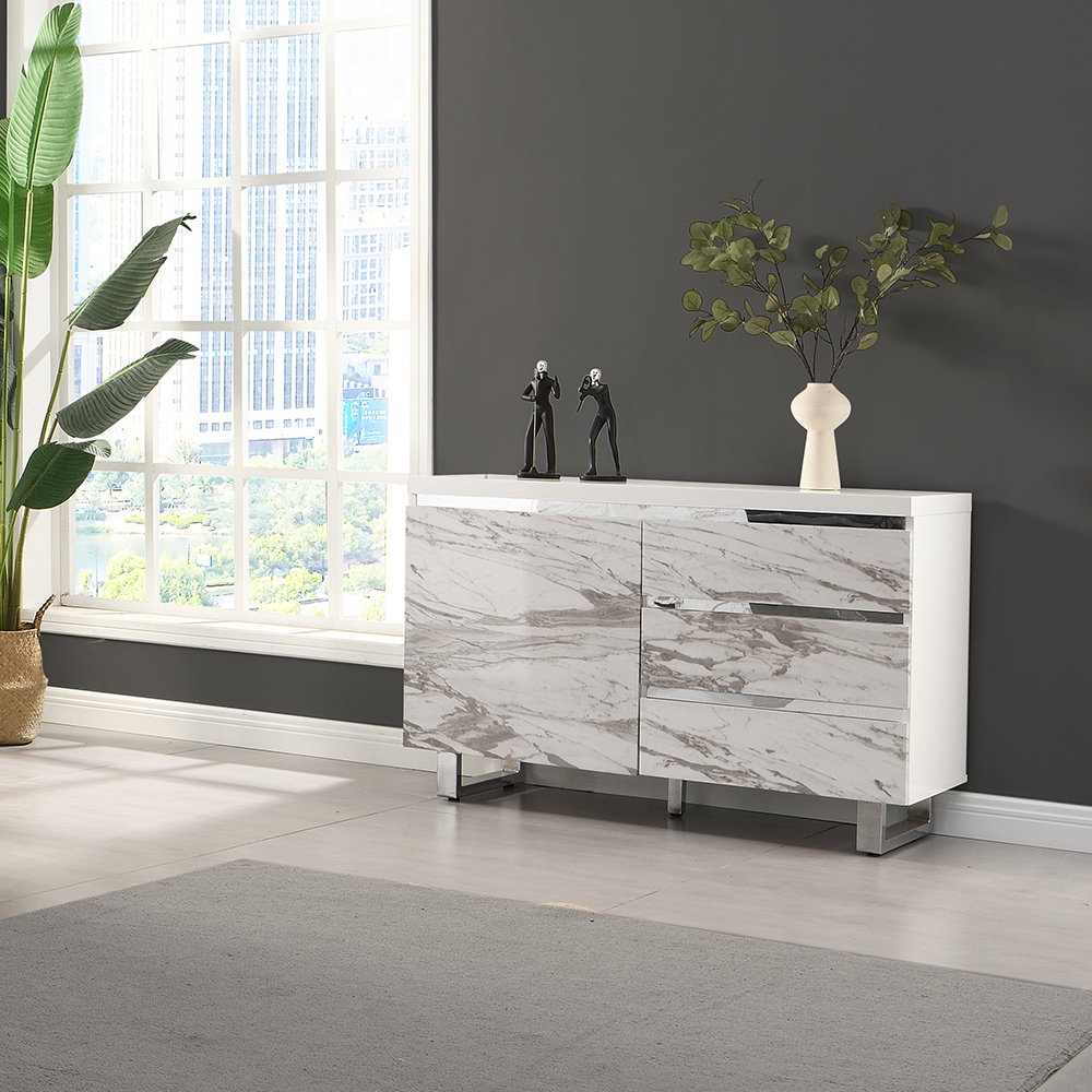 Filo Sydney Small Sideboard With 1 Door 3 Drawer In White