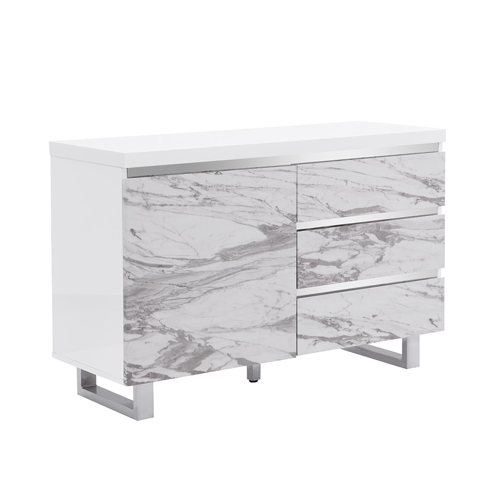 Filo Sydney Small Sideboard With 1 Door 3 Drawer In White