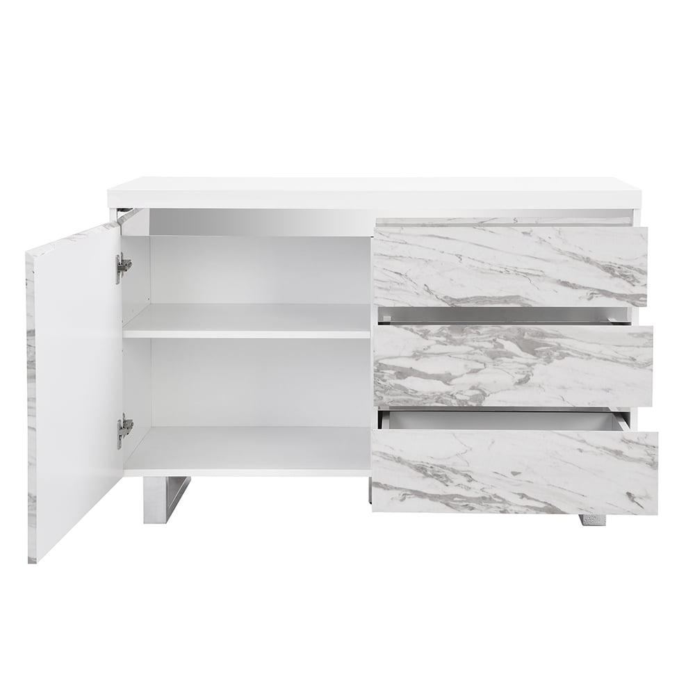 Filo Sydney Small Sideboard With 1 Door 3 Drawer In White