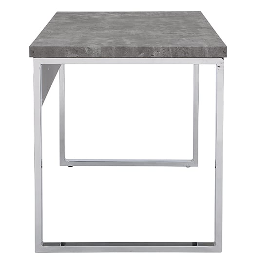 Sydney Wooden Laptop Desk In Concrete Effect With Chrome Frame_6