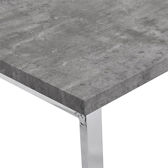 Sydney Wooden Laptop Desk In Concrete Effect With Chrome Frame_8