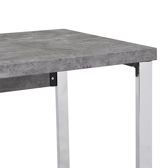 Sydney Wooden Laptop Desk In Concrete Effect With Chrome Frame_9