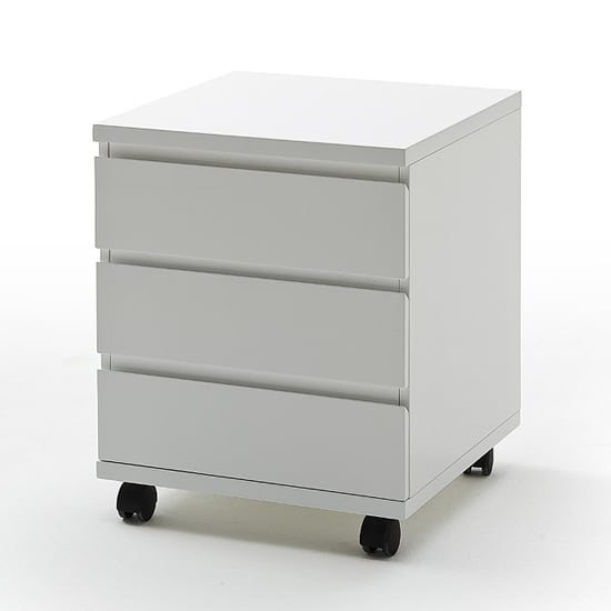 Sydney Chest of 3 Drawers In White High Gloss