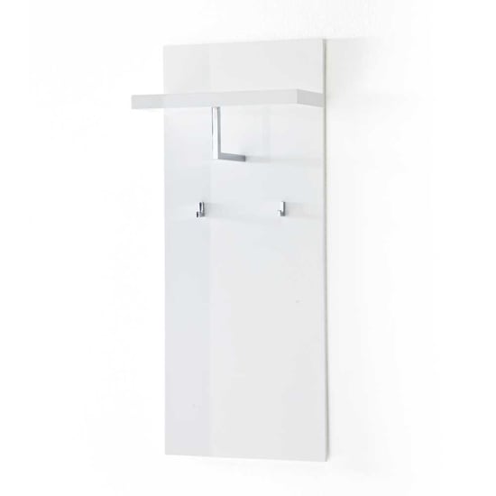 Photo of Sydney wall mounted coat stand in high gloss white