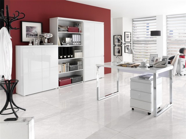 Sydney 2 Door Storage Cabinet in High Gloss White