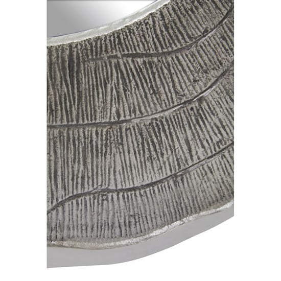 Sylva Large Round Wall Bedroom Mirror In Silver Metal Frame