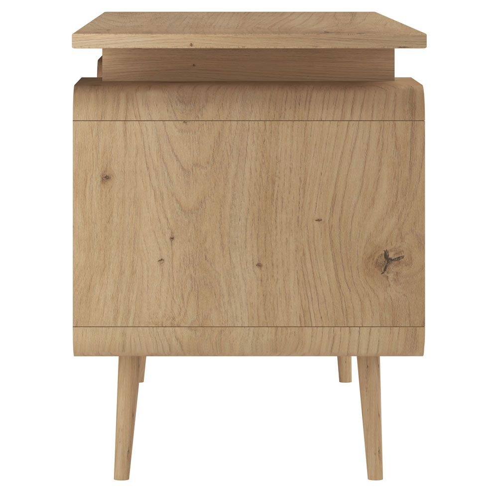 Sylvan Wooden Laptop Desk with 6 Drawers in Oak