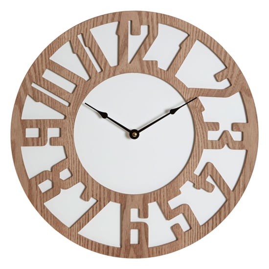 Symbia Round Wall Clock In Natural Wooden Frame_2