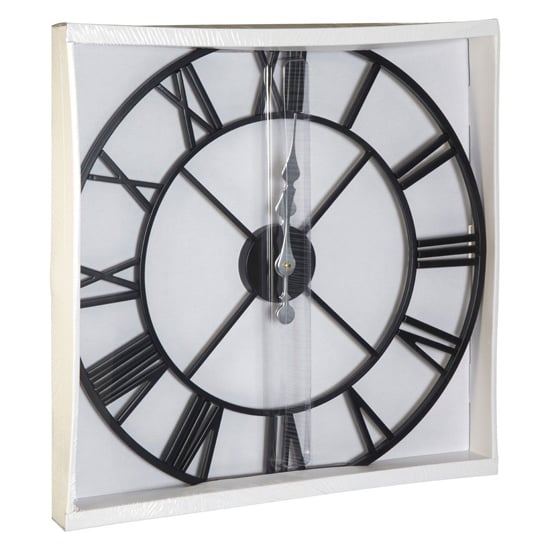 Symbia Wall Round Clock In Black Metal Frame