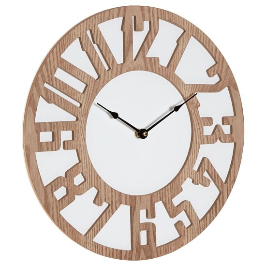 Symbia Wooden Wall Clock Round In Natural