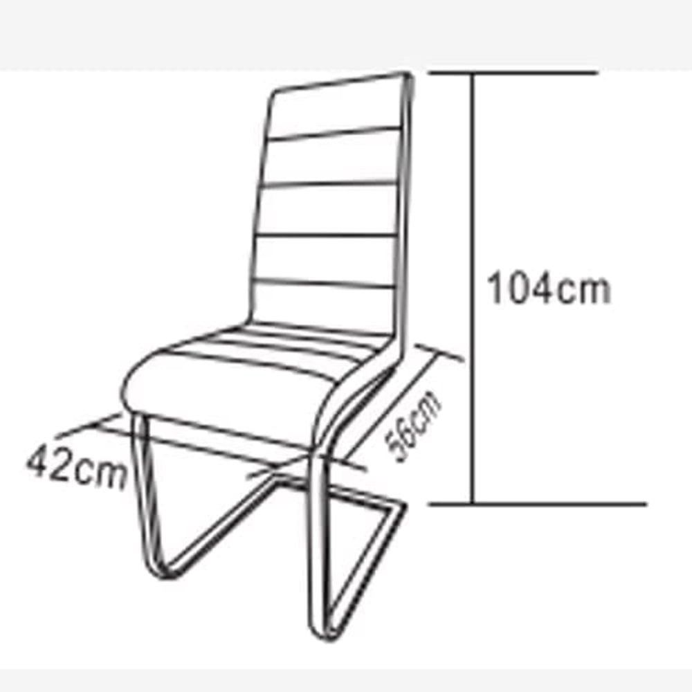 Symphony Faux Leather Dining Chair In Grey And White