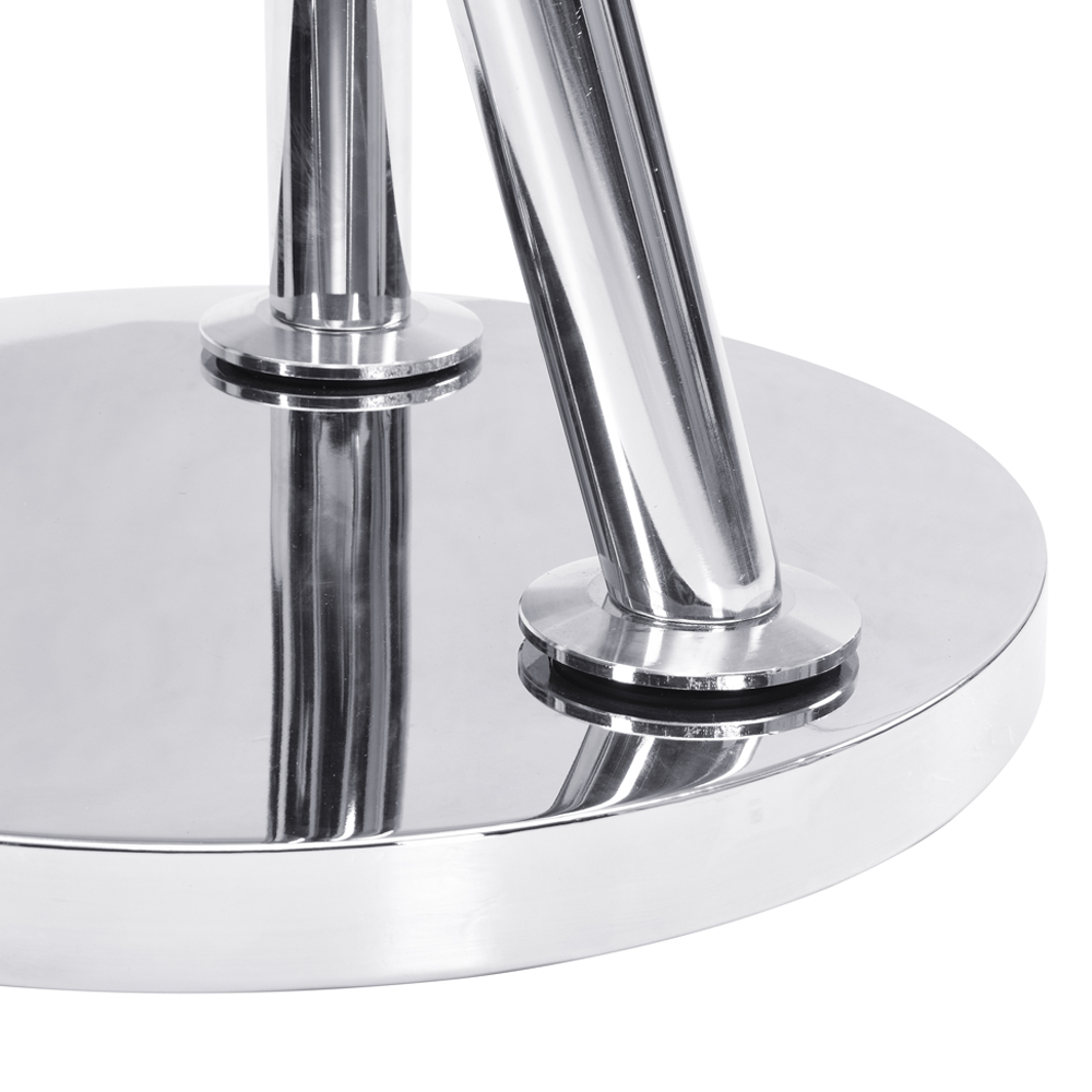 Synchro Clear Glass Coffee Table With Chrome Base