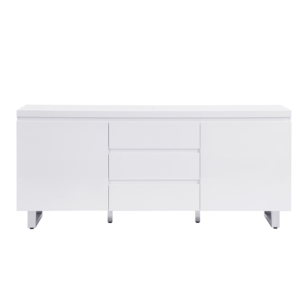 Sydney High Gloss Sideboard With 2 Door 3 Drawer In White