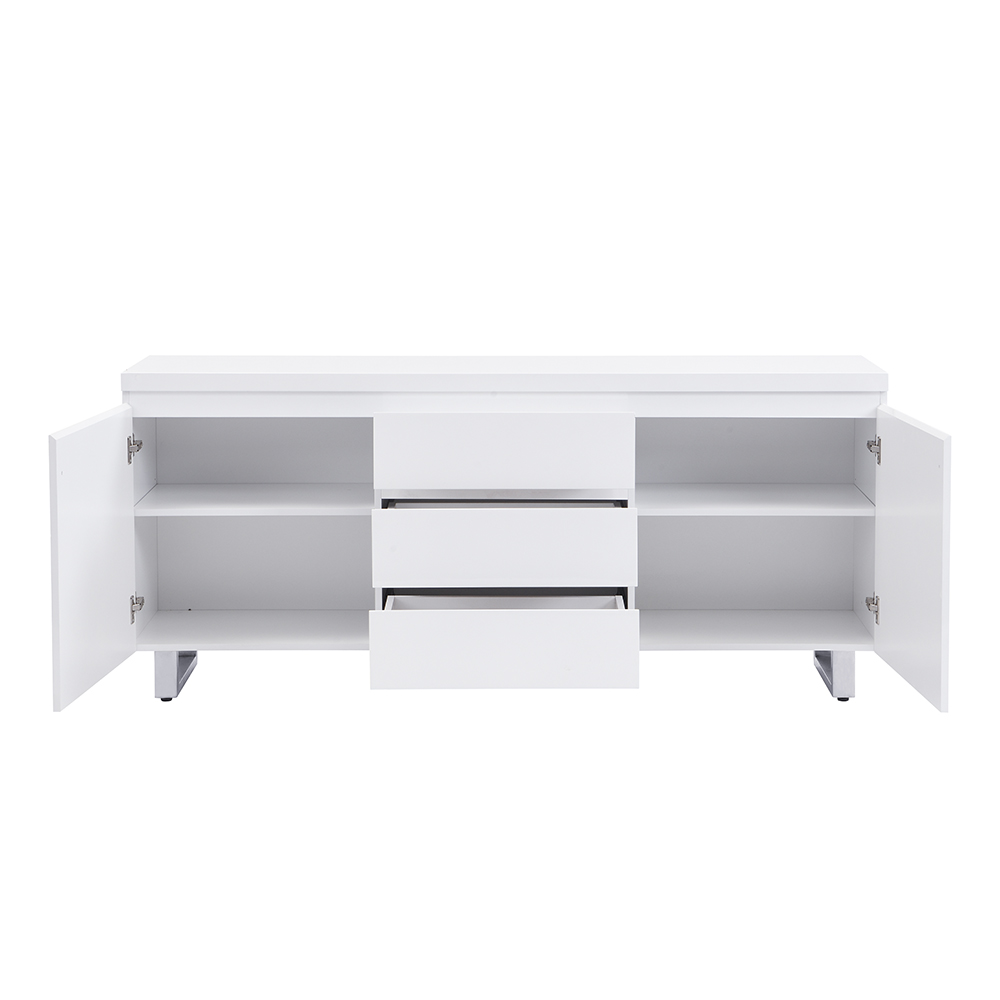 Sydney High Gloss Sideboard With 2 Door 3 Drawer In White