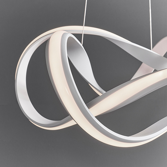 Synergy LED Large Ceiling Pendant Light In Sand White