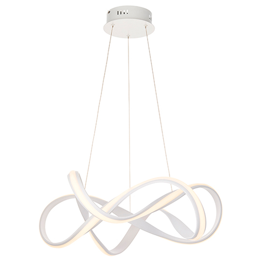 Synergy LED Large Ceiling Pendant Light In Sand White