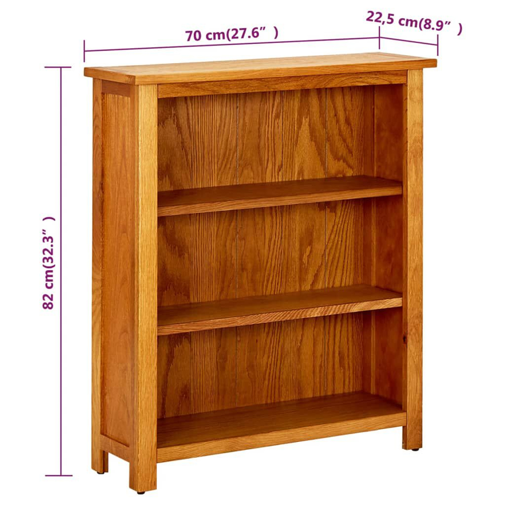 Syracuse Wooden Bookcase With 3 Shelves - Brown