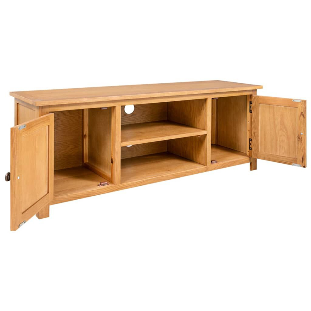 Syracuse Wooden TV Stand With 2 Doors - Natural