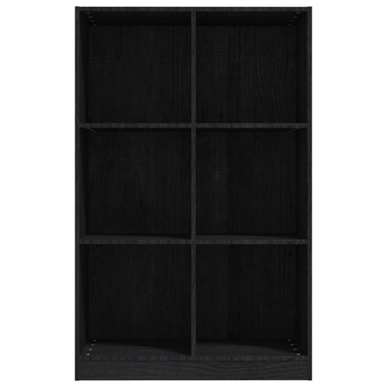 Taban Pinewood Bookcase With 6 Shelves In Black_4